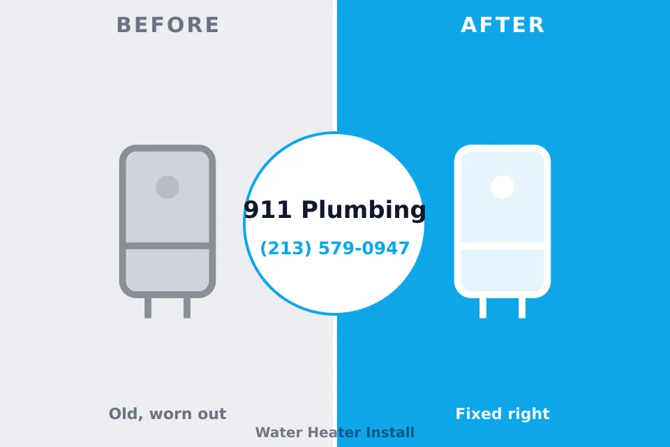 Before and after: plumbing repair Lake of the Woods, VA